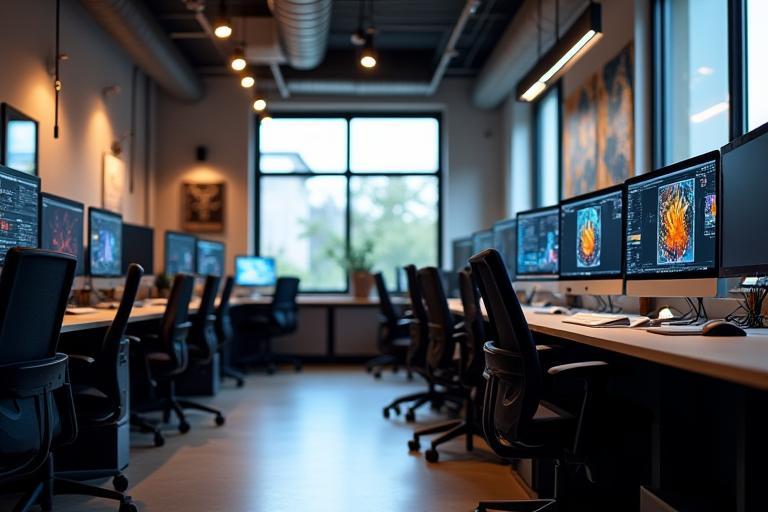 Interior view of ChromaSpark Mediaworks Studio office